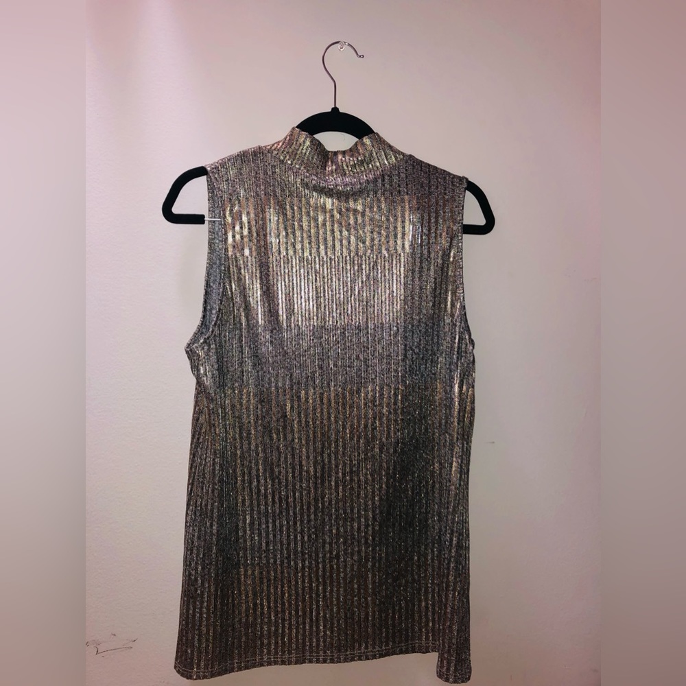 Espresso Los Angeles - Metallic Gold Swing Dress
